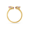 14KT Yellow Gold Floral Finger Ring,,hi-res view 3
