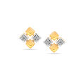 14KT Yellow Gold Radiant Rhombus Diamond Stud Earring,,hi-res view 1