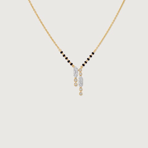 Contemporary Linear Diamond Mangalsutra