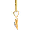 14KT Yellow Gold Whispering Leaves Diamond Pendant,,hi-res view 4