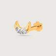 14KT Yellow Gold Diamond Nose Pin,,hi-res view 2
