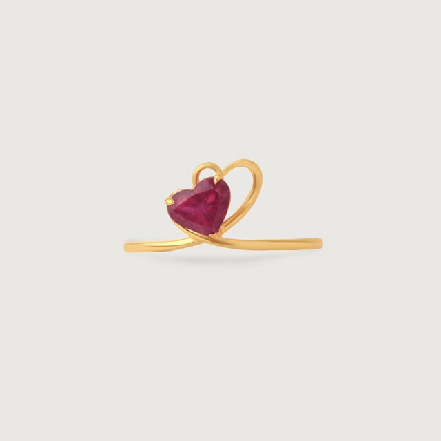 Entwined Hearts Ruby & Gold Ring,,hi-res image number null