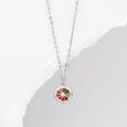 Vibrant Wheel Silver Pendant,,hi-res view 1