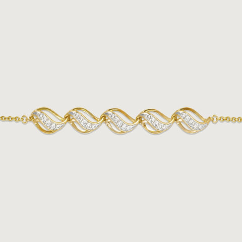 Fluid Flame Diamond Bracelet