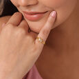 Butterfly Kiss 14KT Gold & Diamond Finger Ring,,hi-res view 2