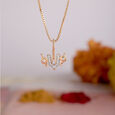 Balaji Shankh Chakra Namah Gold and Diamond Pendant,,hi-res view 1