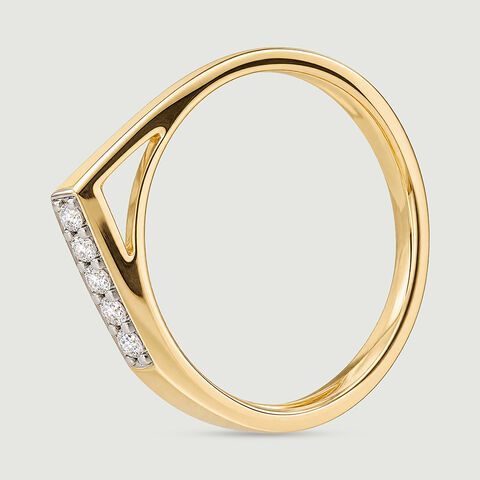 Sleek Angular Diamond Ring