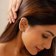 Mystical Trinity Knot Solitaire Earring,,hi-res view 1