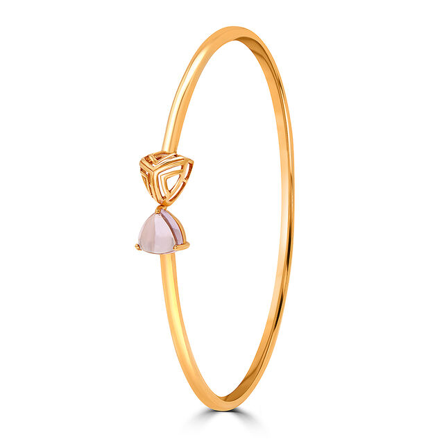 14KT Yellow Gold Amethyst Bangle,,hi-res image number null