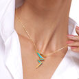Thunderstruck Chic 18KT Gold Pendant and Chain,,hi-res view 2