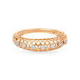 14KT Rose Gold Diamond Finger Ring,,hi-res view 2