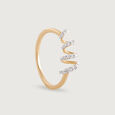 Sparkling Twist Gold & Diamond Finger Ring,,hi-res view 3