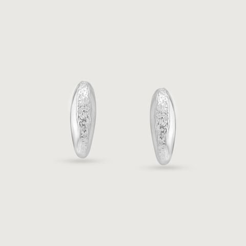 Textured Bold Silver Hoop Earrings
