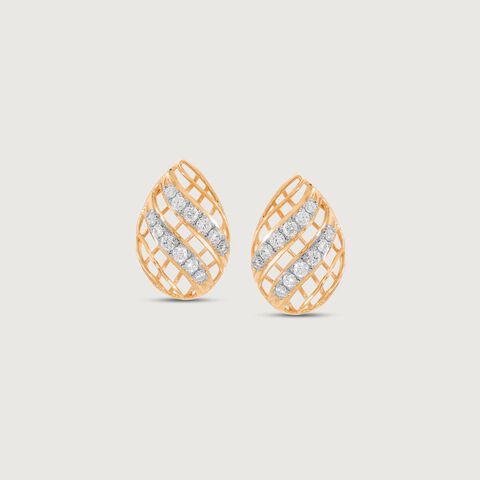 Radiant Curve Diamond Stud Earrings