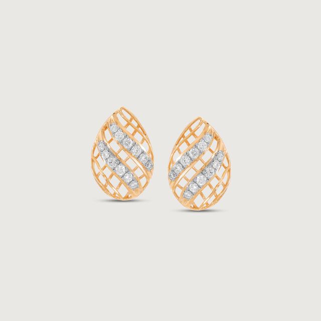 Radiant Curve Diamond Stud Earrings,,hi-res image number null