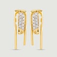 Edgy Sculptural Diamond Stud Earrings,,hi-res view 3