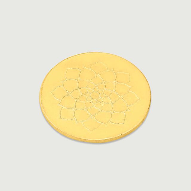 1 Gm 24 Karat Lotus Gold Coin,,hi-res image number null