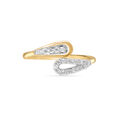 14KT Yellow Gold Shimmering Rivulet Diamond Finger Ring,,hi-res view 2
