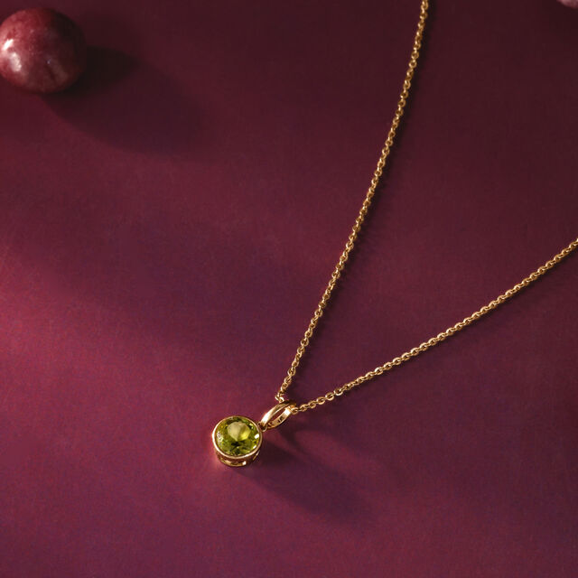 Fresh Light Peridot Gold Pendant,,hi-res image number null