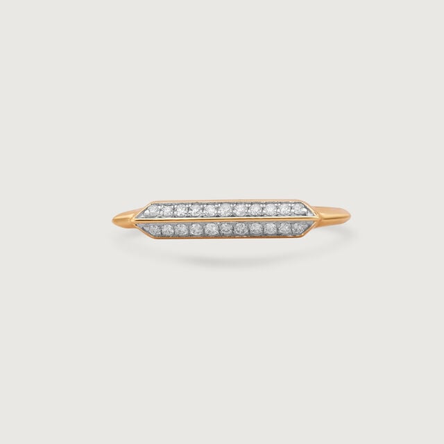 Bold Lines Gold & Diamond Ring,,hi-res image number null