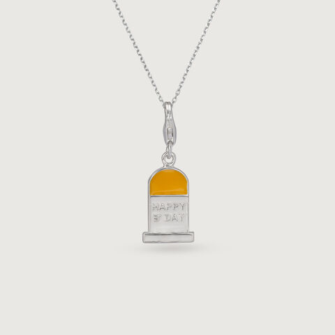 Birthday Milestone Yellow Silver Charm