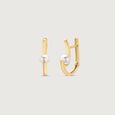 Mystic Arc Pearl Hoop Earrings,,hi-res view 4