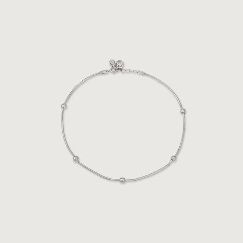Bling Trail Silver Single Anklet
