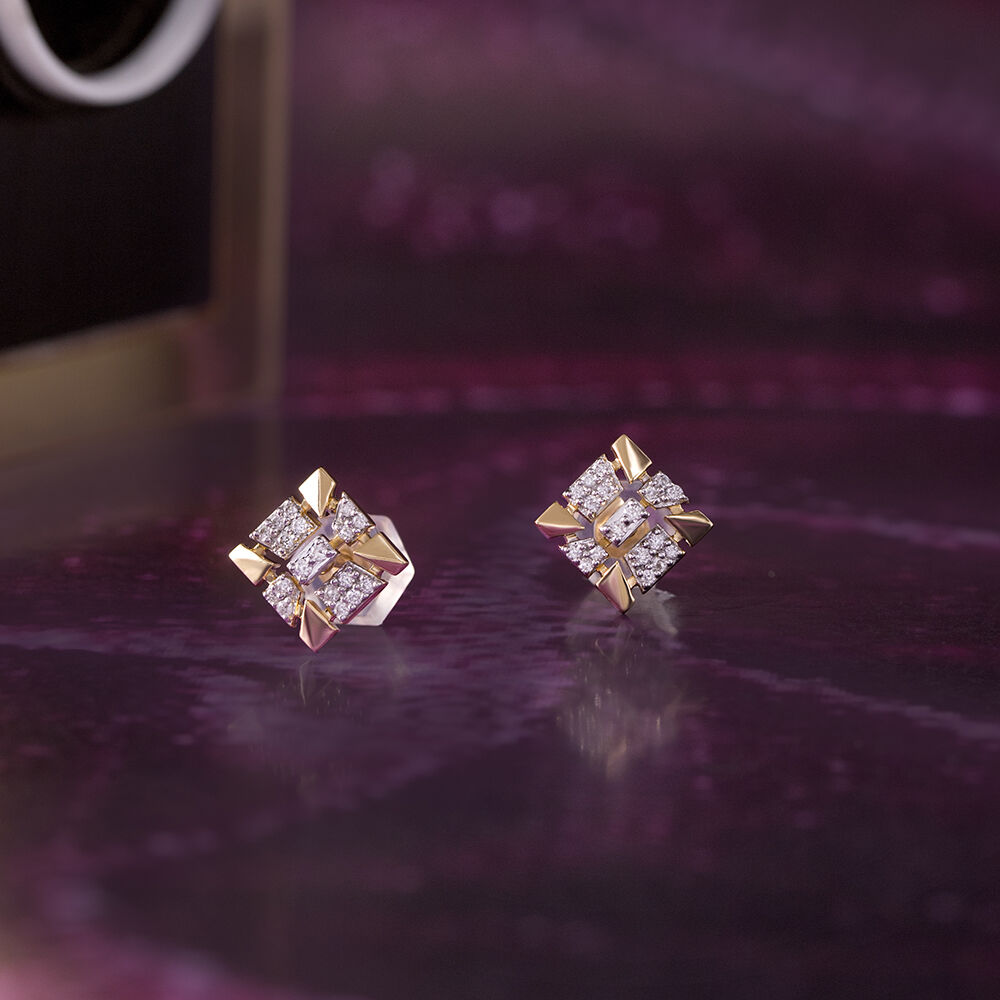 Earrings Buy Stylish Gold Diamond Earrings for Women Online Mia By Tanishq