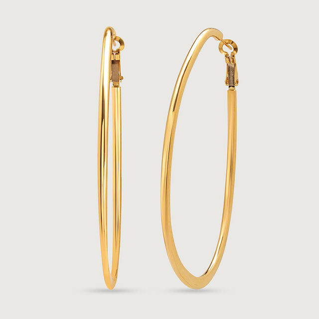 Minimalist Chic 18KT Gold Hoop Earrings,,hi-res image number null