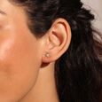 Whimsy Daisy Diamond Stud Earrings,,hi-res view 2