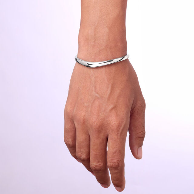 Fluid Curve Silver Kada,,hi-res image number null