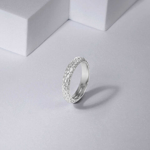 Edgy Noir Silver Ring