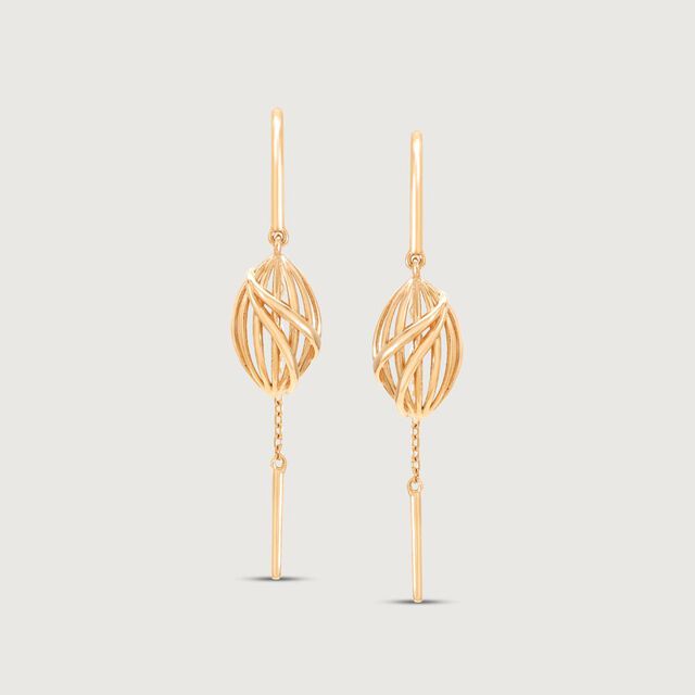 Chic Weave Gold Sui Dhaga Earrings,,hi-res image number null