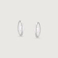Bubble Twist Silver Hoop Earrings,,hi-res view 3