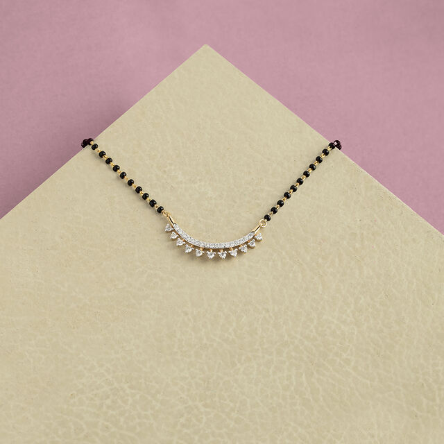 Brilliance Arc Gold and Diamond Mangalsutra,,hi-res image number null