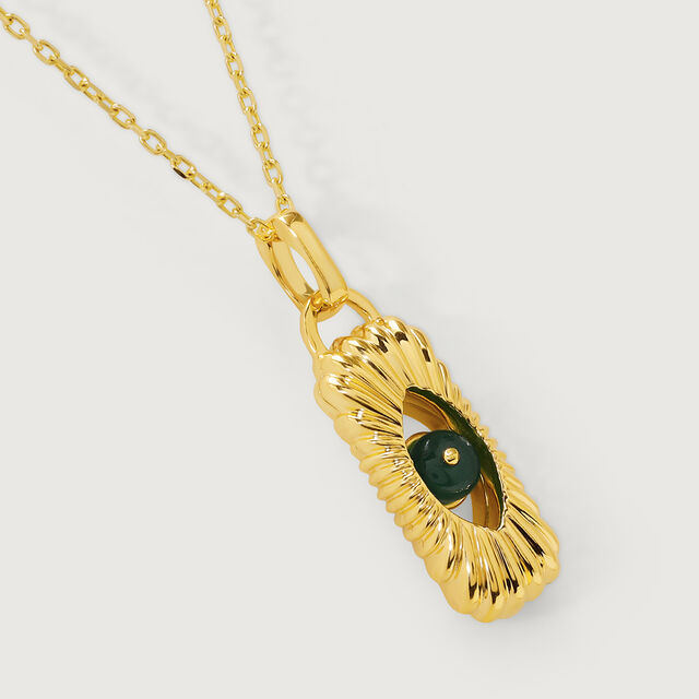 Elegant Enchantment 18KT Chain Emerald Pendant with chain,,hi-res image number null