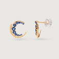 Blue Sapphire Moon 14KT Stud Earring,,hi-res view 5