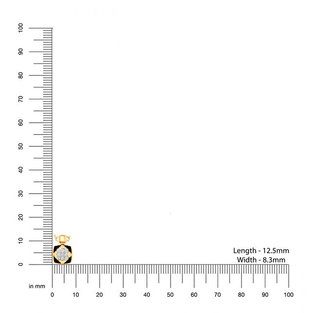 18 KT Yellow Gold Abstract Glimmer Diamond Necklace,,hi-res view 4