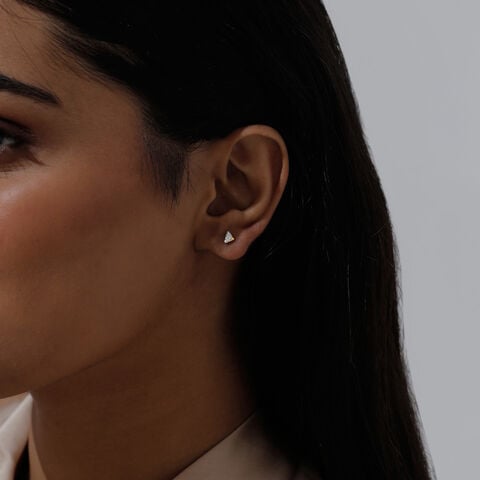 Architectural Arc Diamond Drop Earrings