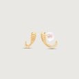 Chevron Trend Gold Stud Earrings,,hi-res view 4