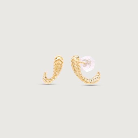 Chevron Trend Gold Stud Earrings