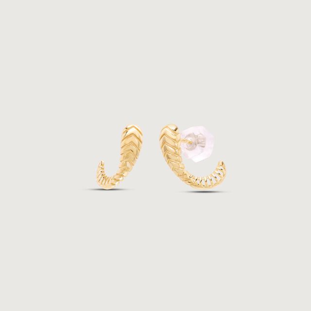 Chevron Trend Gold Stud Earrings,,hi-res image number null