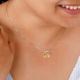 Mamma Mia 14 KT Yellow Gold Tiny Feet  Pendant,,hi-res view 3
