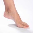 Modern Gleam Silver Anklet,,hi-res view 2