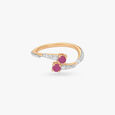Twin Flame Ruby Diamond Ring,,hi-res view 2