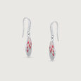 Blush Wing Silver Hoop Earrings,,hi-res view 3