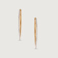 Hexa Bold Gold & Diamond Hoop Earrings,,hi-res view 3