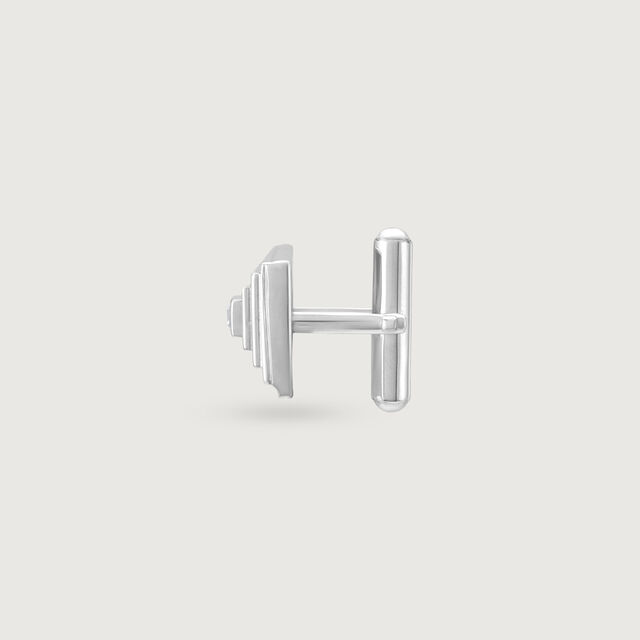 Layered Square Silver Cufflinks,,hi-res image number null