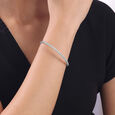 Dainty Sparkling Silver Bangle,,hi-res view 2