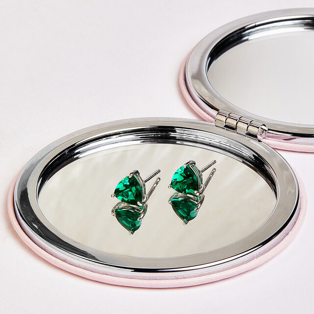 Lush Green Silver Stud Earrings,,hi-res image number null